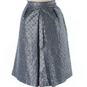 Boden Limited Edition Metallic Gray Eyelet Skirt